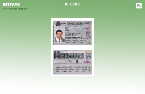 Шаблон за ID на Мексико во модерен стил